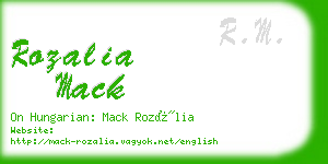 rozalia mack business card